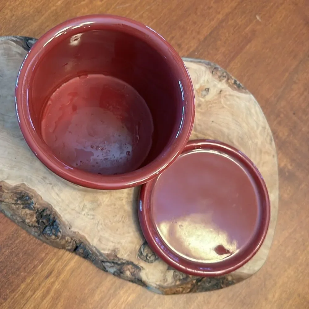 Longaberger Pottery Crock with Coaster Lid